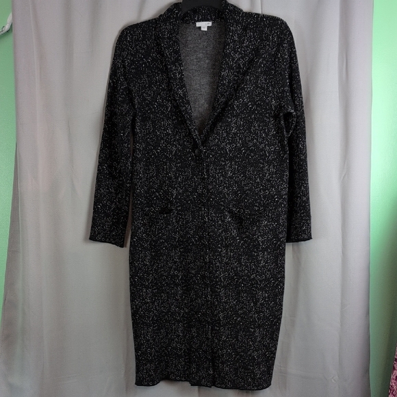 J. Jill Black and White Long Cardigan - Picture 1 of 7
